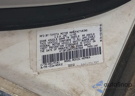 1996 Toyota Avalon Xl/Xls из США, поврежденный, VIN 4T1BF12B5TU082568